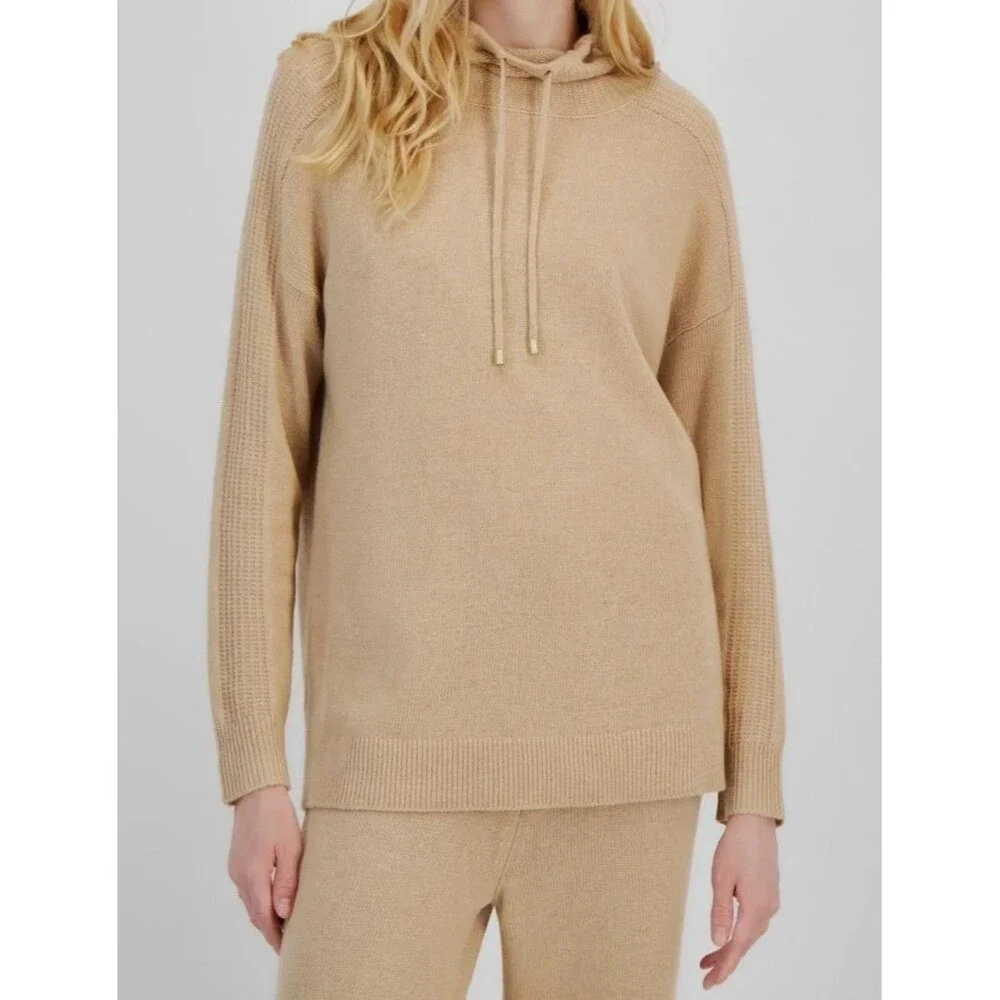 Anne Klein Women's Mock-Neck Pullover Sweater Cashmere Wool Blend Knit Top XL